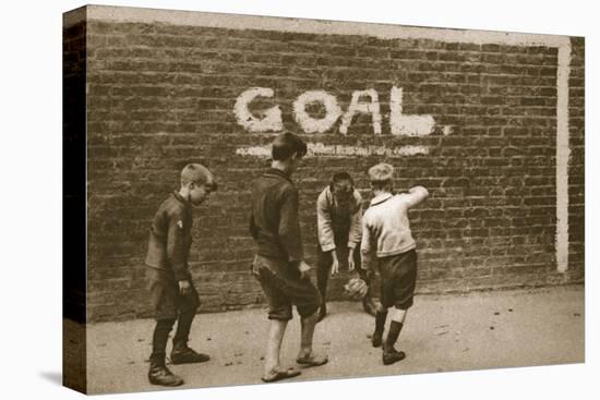 Boys Playing in the East End, from 'Wonderful London', Published 1926-27 (Photogravure)-English Photographer-Stretched Canvas