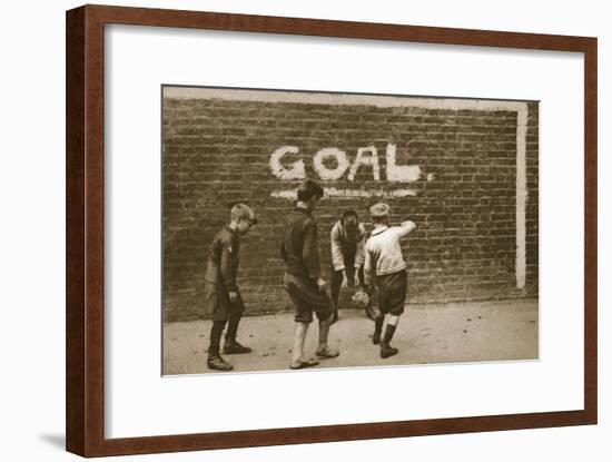 Boys Playing in the East End, from 'Wonderful London', Published 1926-27 (Photogravure)-English Photographer-Framed Giclee Print