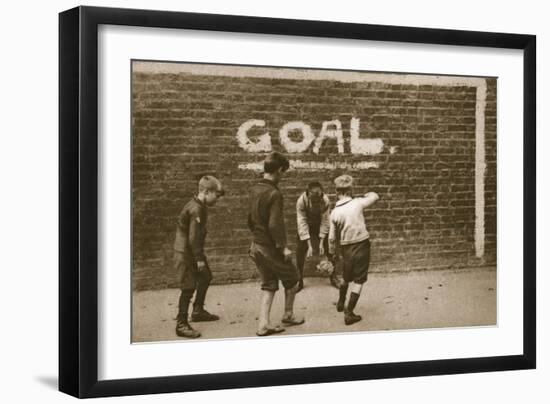 Boys Playing in the East End, from 'Wonderful London', Published 1926-27 (Photogravure)-English Photographer-Framed Giclee Print