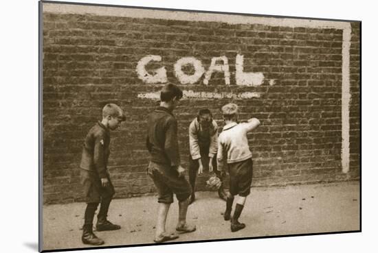 Boys Playing in the East End, from 'Wonderful London', Published 1926-27 (Photogravure)-English Photographer-Mounted Giclee Print