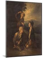 Boys Playing Knuckle Bones-Thomas Barker-Mounted Giclee Print