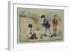Boys Playing Marbles-null-Framed Giclee Print