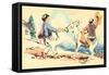 Boys Playing with Burro, Mexico-null-Framed Stretched Canvas