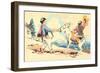 Boys Playing with Burro, Mexico-null-Framed Art Print