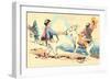 Boys Playing with Burro, Mexico-null-Framed Art Print