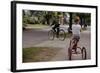 Boys Riding their Bike and Tricycle-William P. Gottlieb-Framed Photographic Print