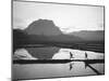 Boys Running Through Flooded Rice Paddy-John Dominis-Mounted Photographic Print