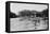 Boys Salmon Fishing in Canoe Photograph - Alaska-Lantern Press-Framed Stretched Canvas