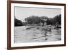 Boys Salmon Fishing in Canoe Photograph - Alaska-Lantern Press-Framed Premium Giclee Print