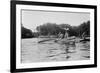 Boys Salmon Fishing in Canoe Photograph - Alaska-Lantern Press-Framed Premium Giclee Print