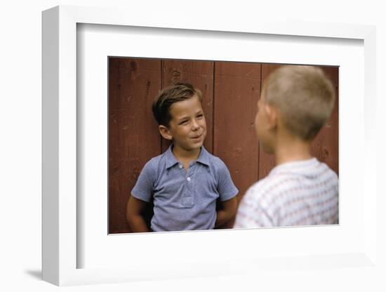 Boys Sharing Secrets-William P. Gottlieb-Framed Photographic Print