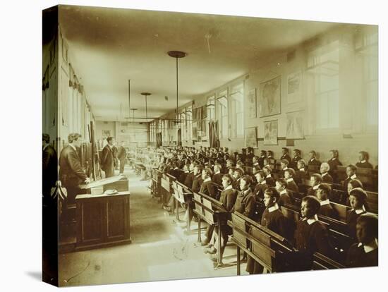 Boys Sitting at their Desks, Ashford Residential School, Middlesex, 1900-null-Stretched Canvas