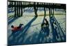 Boys Sledging, Allestree Park, Derby-Andrew Macara-Mounted Giclee Print