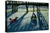 Boys Sledging, Allestree Park, Derby-Andrew Macara-Stretched Canvas