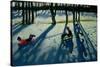 Boys Sledging, Allestree Park, Derby-Andrew Macara-Stretched Canvas