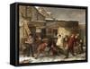 Boys Snowballing, 1853-William Henry Knight-Framed Stretched Canvas