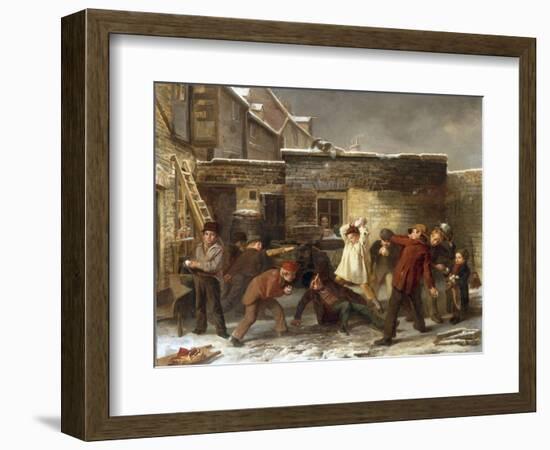 Boys Snowballing, 1853-William Henry Knight-Framed Giclee Print