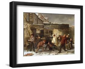 Boys Snowballing, 1853-William Henry Knight-Framed Giclee Print