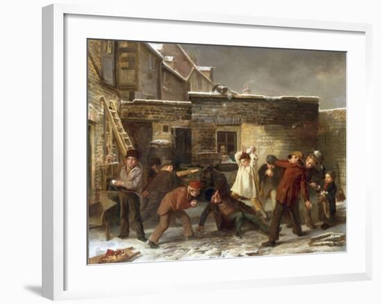 Boys Snowballing, 1853-William Henry Knight-Framed Giclee Print