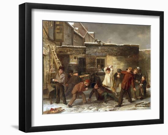 Boys Snowballing, 1853-William Henry Knight-Framed Giclee Print