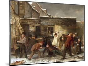 Boys Snowballing, 1853-William Henry Knight-Mounted Giclee Print