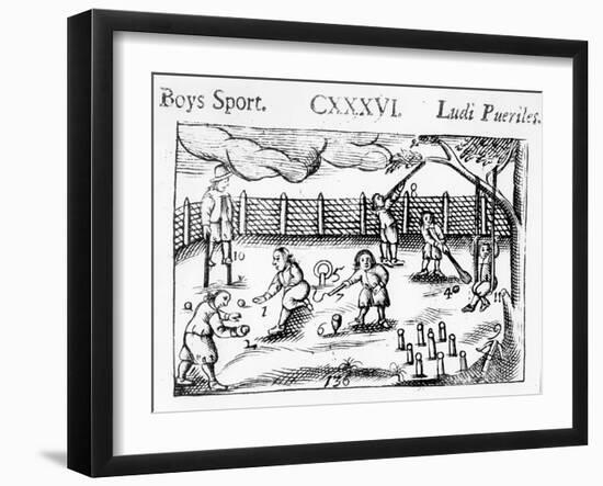 Boys' Sport from 'Orbis Sensualium Pictus', 1658-John Amos Comenius-Framed Giclee Print