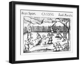 Boys' Sport from 'Orbis Sensualium Pictus', 1658-John Amos Comenius-Framed Giclee Print