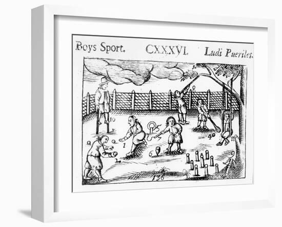 Boys' Sport from 'Orbis Sensualium Pictus', 1658-John Amos Comenius-Framed Giclee Print