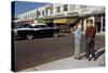 Boys Standing Alongside Strip Mall Parking Lot-William P. Gottlieb-Stretched Canvas