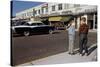 Boys Standing Alongside Strip Mall Parking Lot-William P. Gottlieb-Stretched Canvas