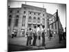 Boys Staring at Yankee Stadium-null-Mounted Premium Photographic Print
