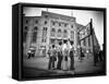 Boys Staring at Yankee Stadium-null-Framed Stretched Canvas