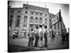 Boys Staring at Yankee Stadium-null-Stretched Canvas