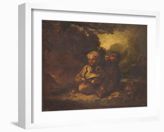 Boys Stealing Apples-Thomas Barker-Framed Giclee Print