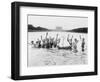 Boys Swimming in the Reflecting Pool Photograph - Washington, DC-Lantern Press-Framed Art Print