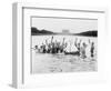 Boys Swimming in the Reflecting Pool Photograph - Washington, DC-Lantern Press-Framed Art Print