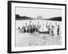 Boys Swimming in the Reflecting Pool Photograph - Washington, DC-Lantern Press-Framed Art Print