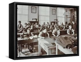 Boys Tailoring Class at Highbury Truant School, London, 1908-null-Framed Stretched Canvas