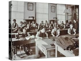 Boys Tailoring Class at Highbury Truant School, London, 1908-null-Stretched Canvas