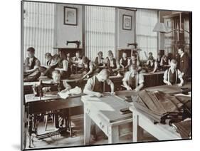 Boys Tailoring Class at Highbury Truant School, London, 1908-null-Mounted Premium Photographic Print