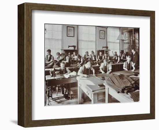 Boys Tailoring Class at Highbury Truant School, London, 1908-null-Framed Photographic Print