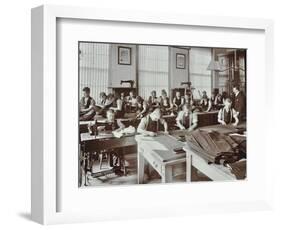 Boys Tailoring Class at Highbury Truant School, London, 1908-null-Framed Photographic Print