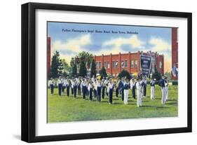 Boys Town, Nebraska - Father Flanagan's Boys' Home Marching Band-Lantern Press-Framed Art Print