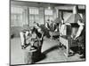 Boys Using Forges in a Blacksmiths Shop, Beaufoy Institute, London, 1911-null-Mounted Photographic Print