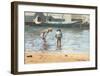 Boys Wading-Winslow Homer-Framed Premium Giclee Print