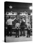 Boys Watching Postal Workers Sorting Mail-Nina Leen-Stretched Canvas