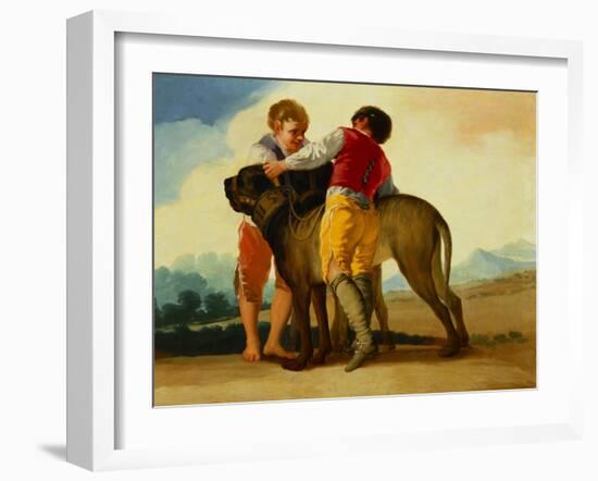 Boys with a Wild Dog 1786-87-Suzanne Valadon-Framed Giclee Print