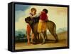 Boys with a Wild Dog 1786-87-Suzanne Valadon-Framed Stretched Canvas