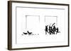 Boys with Bats and Stumps Frighten the Birds Away-Mary Baker-Framed Giclee Print