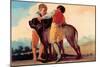 Boys with Blood Dogs-Francisco de Goya-Mounted Art Print